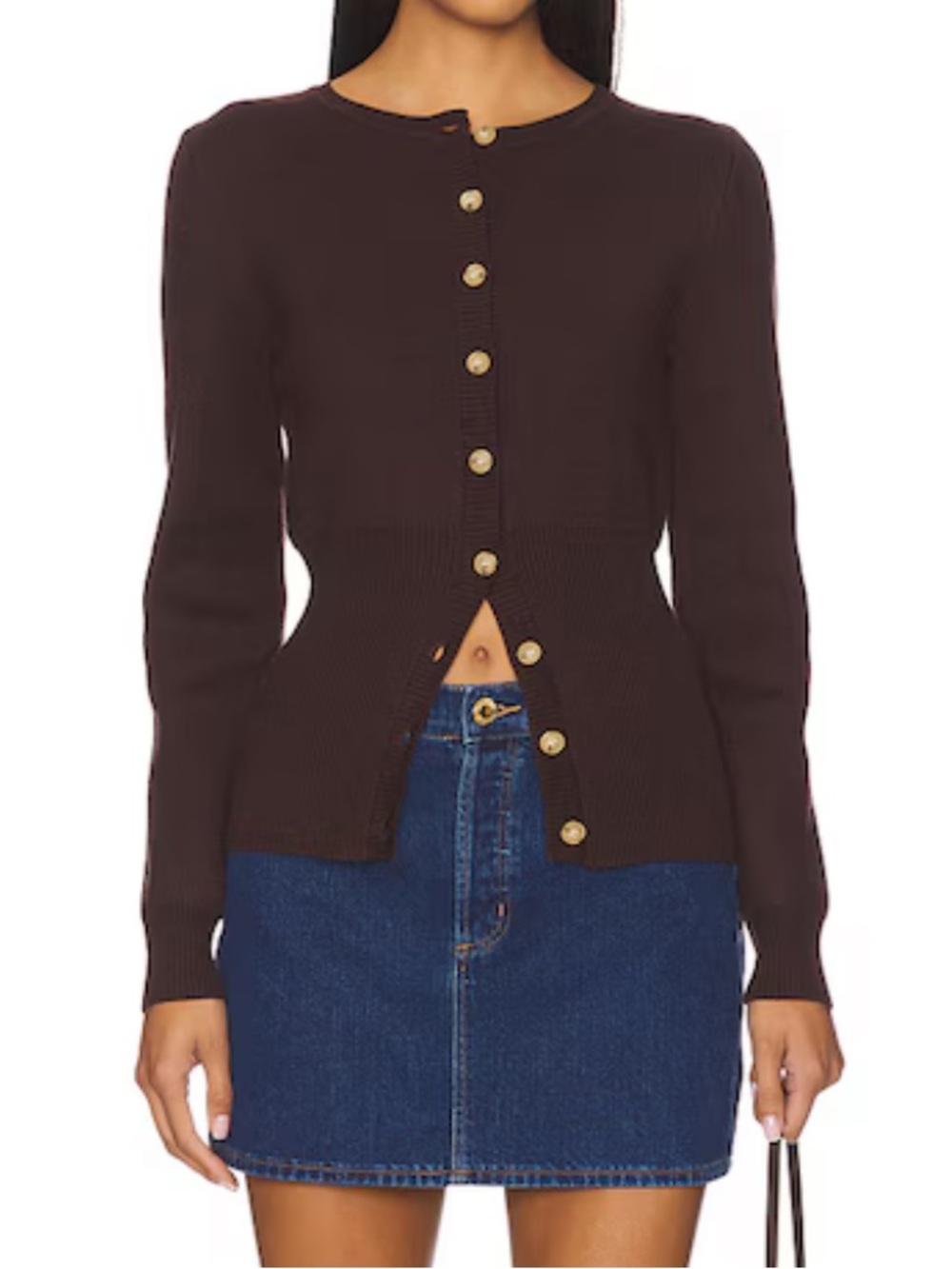 Nia Sophia Cardigan in Espresso